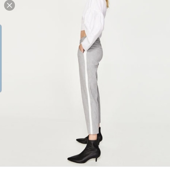 Zara Pants - zara basic pencil tuxedo cropped trouser